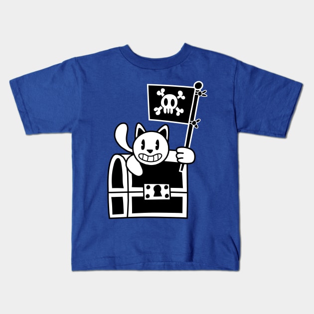 Pirate Cat's Treasure Kids T-Shirt by pako-valor